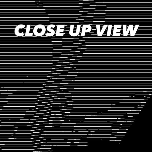 Close-up view of the White Sands National Park poster artwork, showing white topographic elevation lines on black