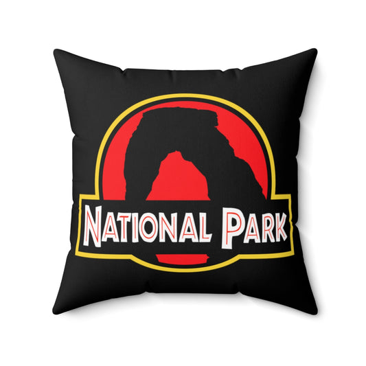 Arches National Park Pillow Cushion - Delicate Arch Parody Logo