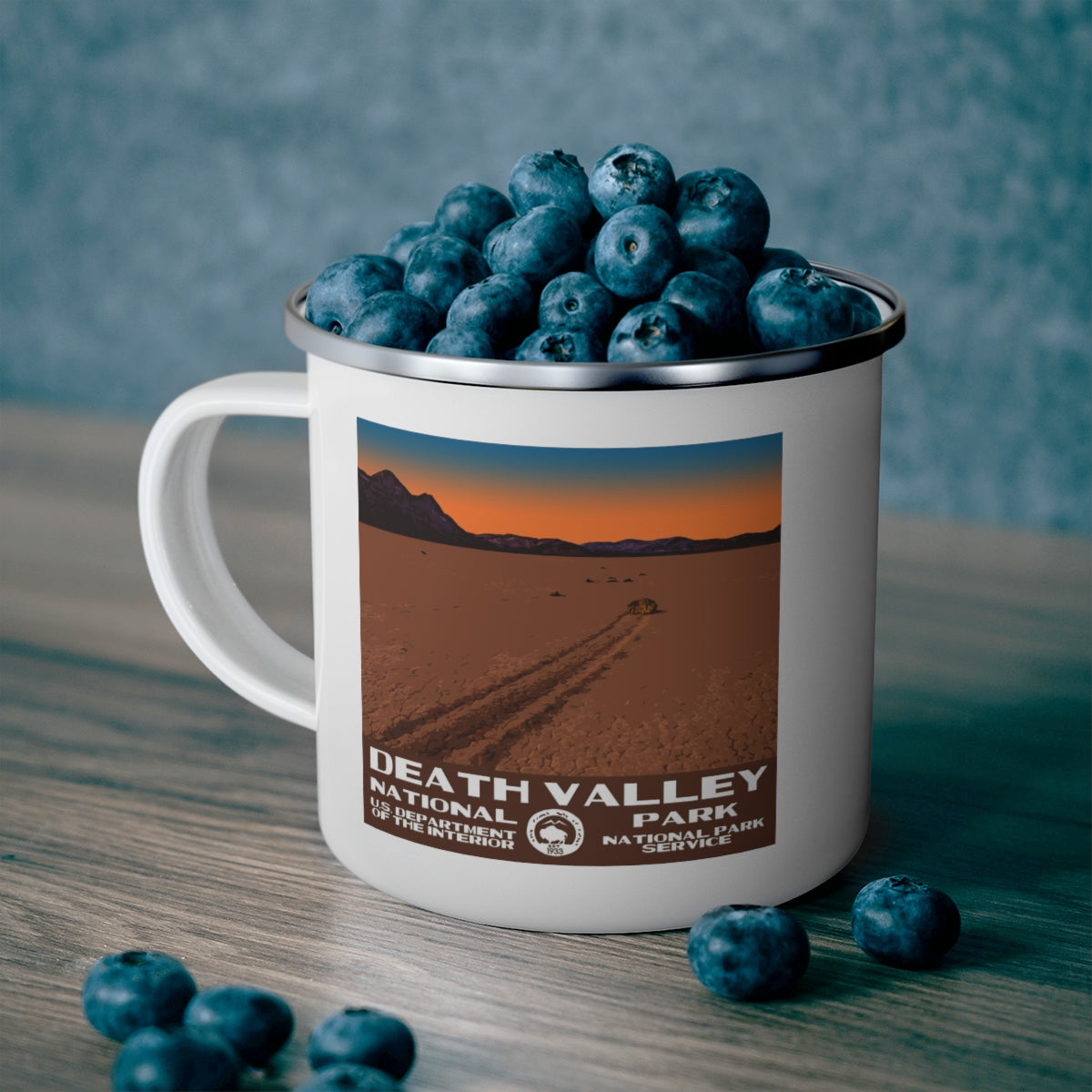 Death Valley National Park Enamel Camping Mug - Racetrack Playa