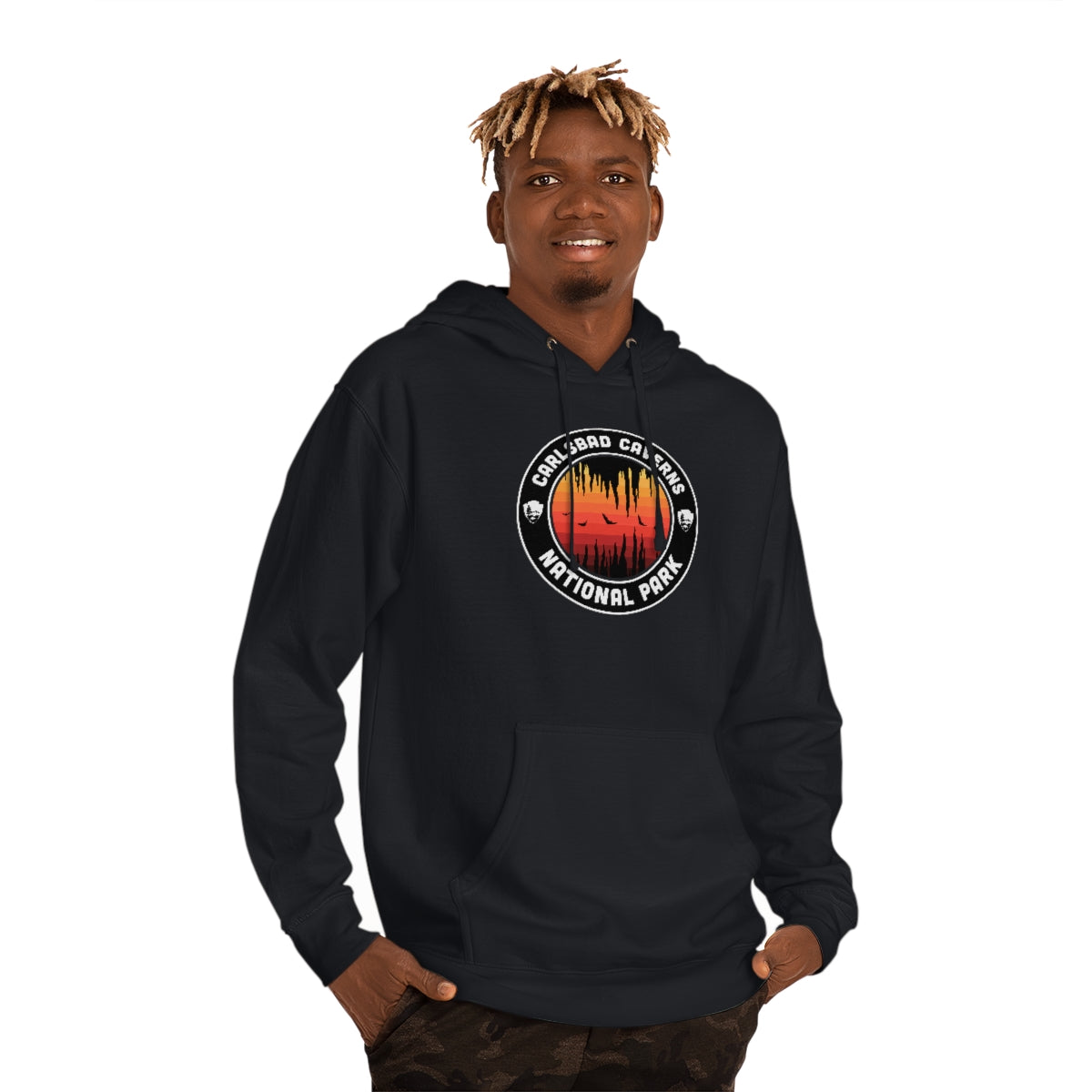 Carlsbad Caverns National Park Hoodie - Round Emblem Design