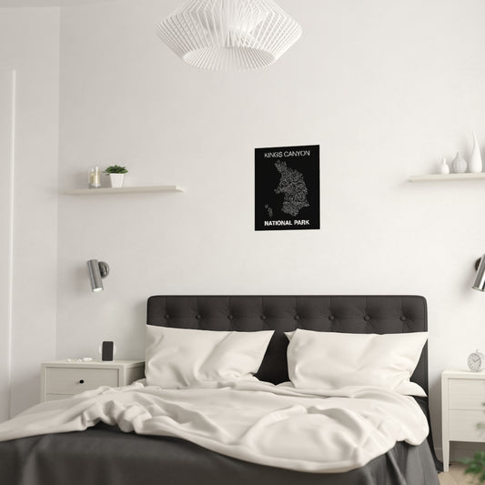 Kings Canyon National Park Poster - Unknown Pleasures Lines National Parks Partnership