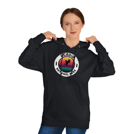 Acadia National Park Hoodie - Round Emblem Design