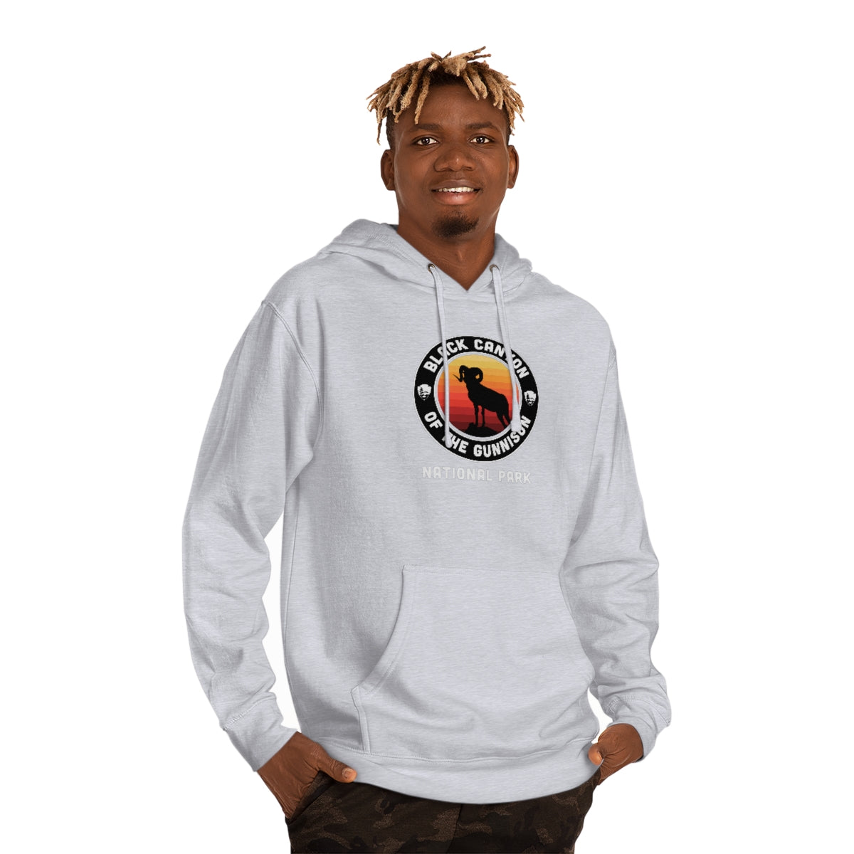 Black Canyon of the Gunnison National Park Hoodie - Round Emblem Design