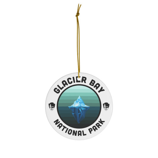 Glacier Bay National Park Ornament - Round Emblem Design