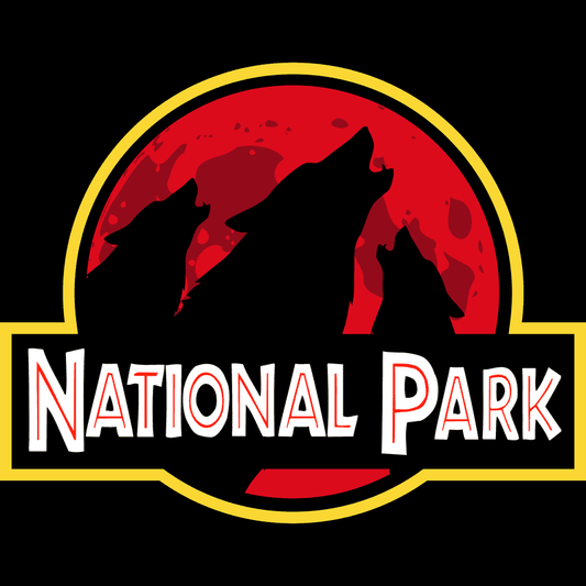 3 Wolf National Park Apron - Parody Logo