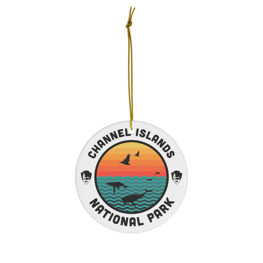 Channel Islands National Park Ornament - Round Emblem Design