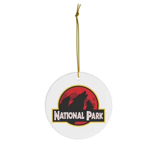 3 Wolf National Park Ornament - 3 Wolf Parody Logo