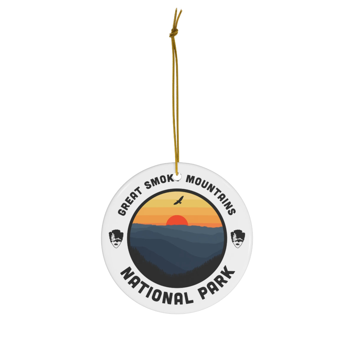 Great Smoky Mountains National Park Ornament - Round Emblem Design