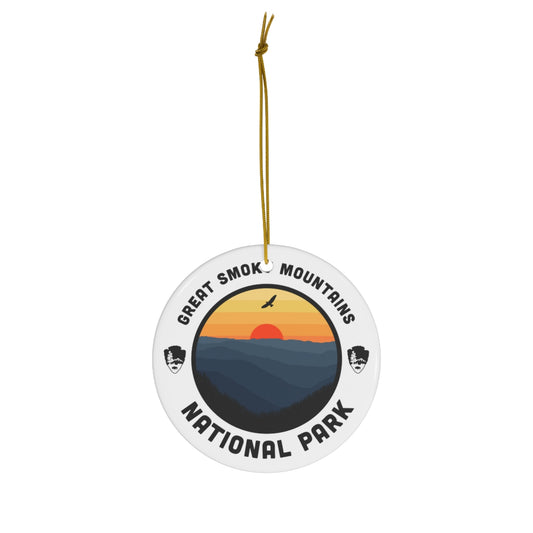 Great Smoky Mountains National Park Ornament - Round Emblem Design