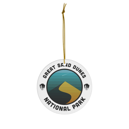 Great Sand Dunes National Park Ornament - Round Emblem Design