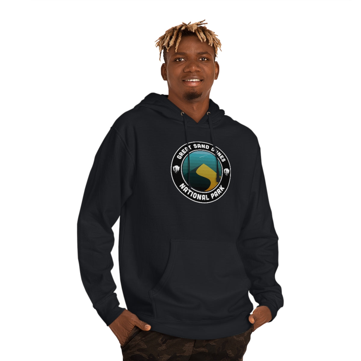 Great Sand Dunes National Park Hoodie - Round Emblem Design