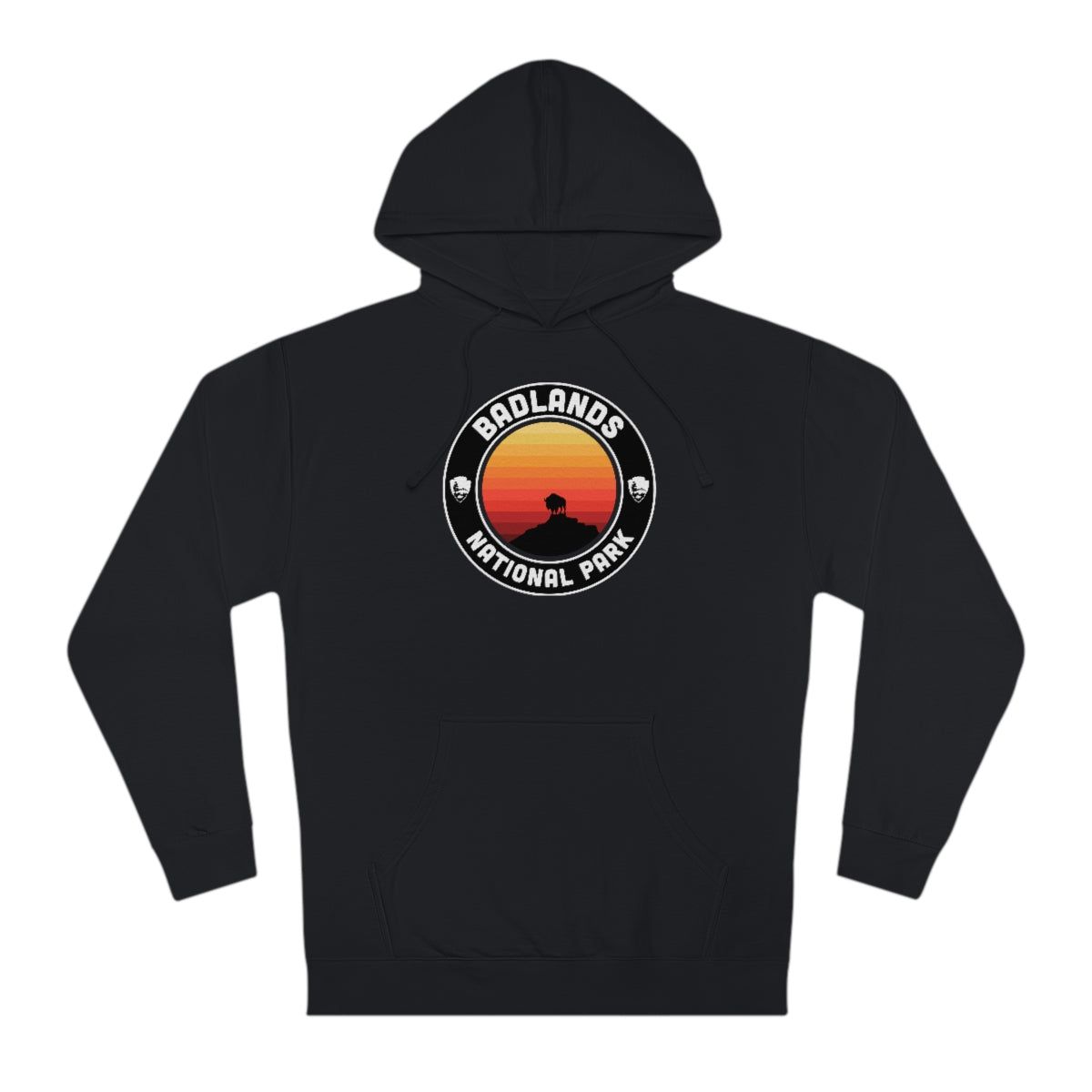 Badlands National Park Hoodie - Round Emblem Design