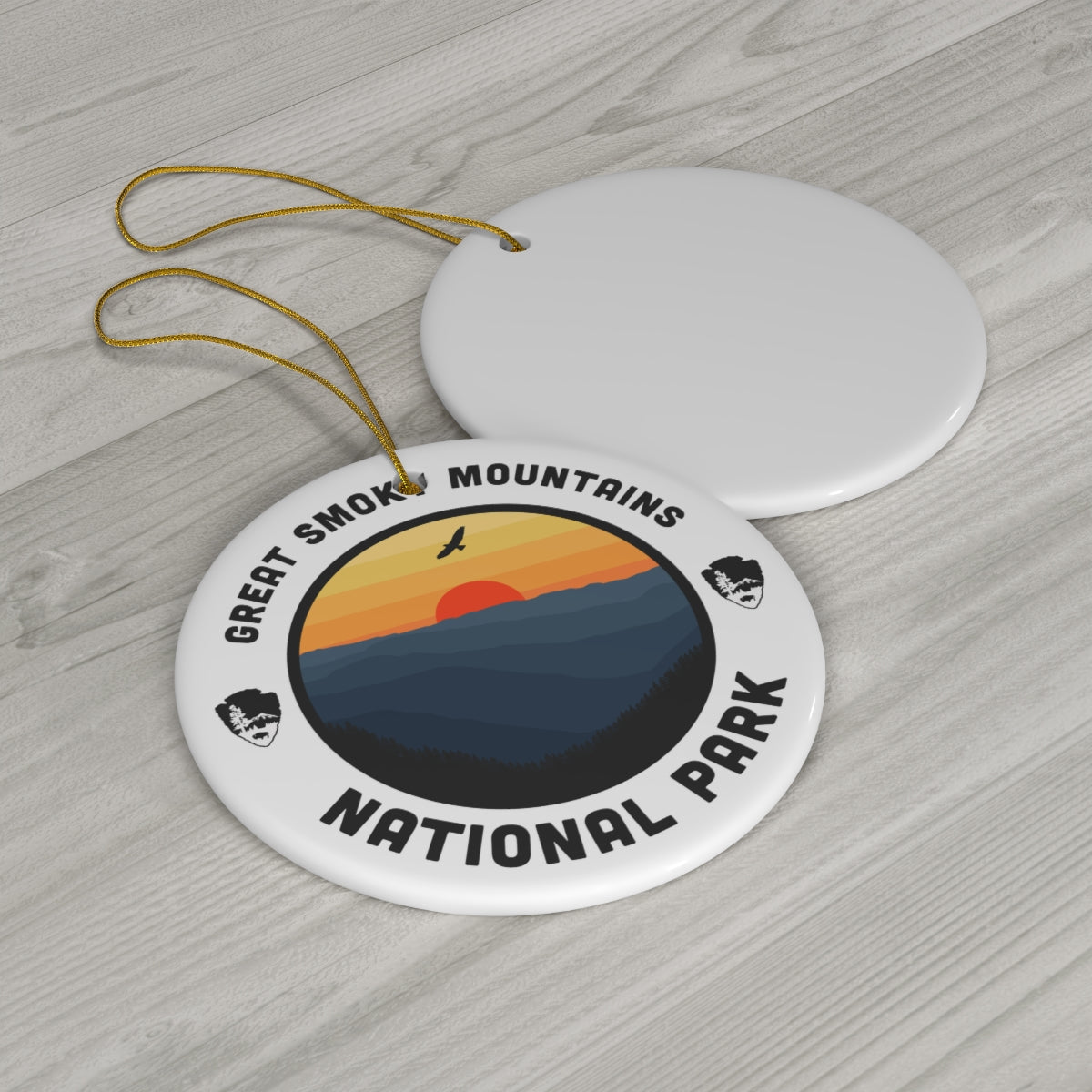 Great Smoky Mountains National Park Ornament - Round Emblem Design