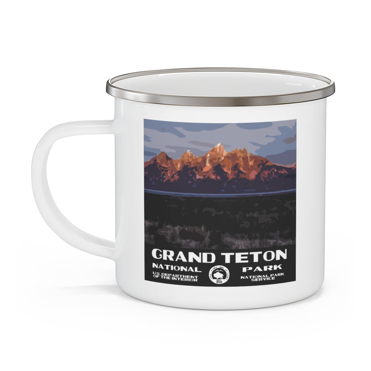 Grand Teton National Park Enamel Camping Mug
