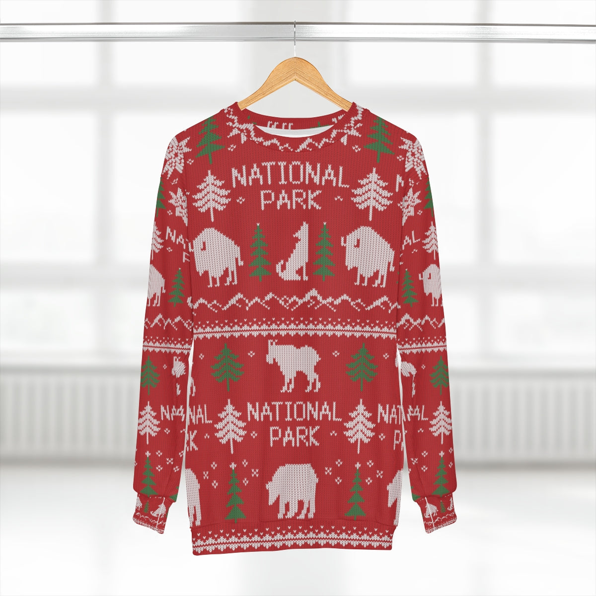 National Park Ugly Christmas Sweater - Printed Fair Isle Design