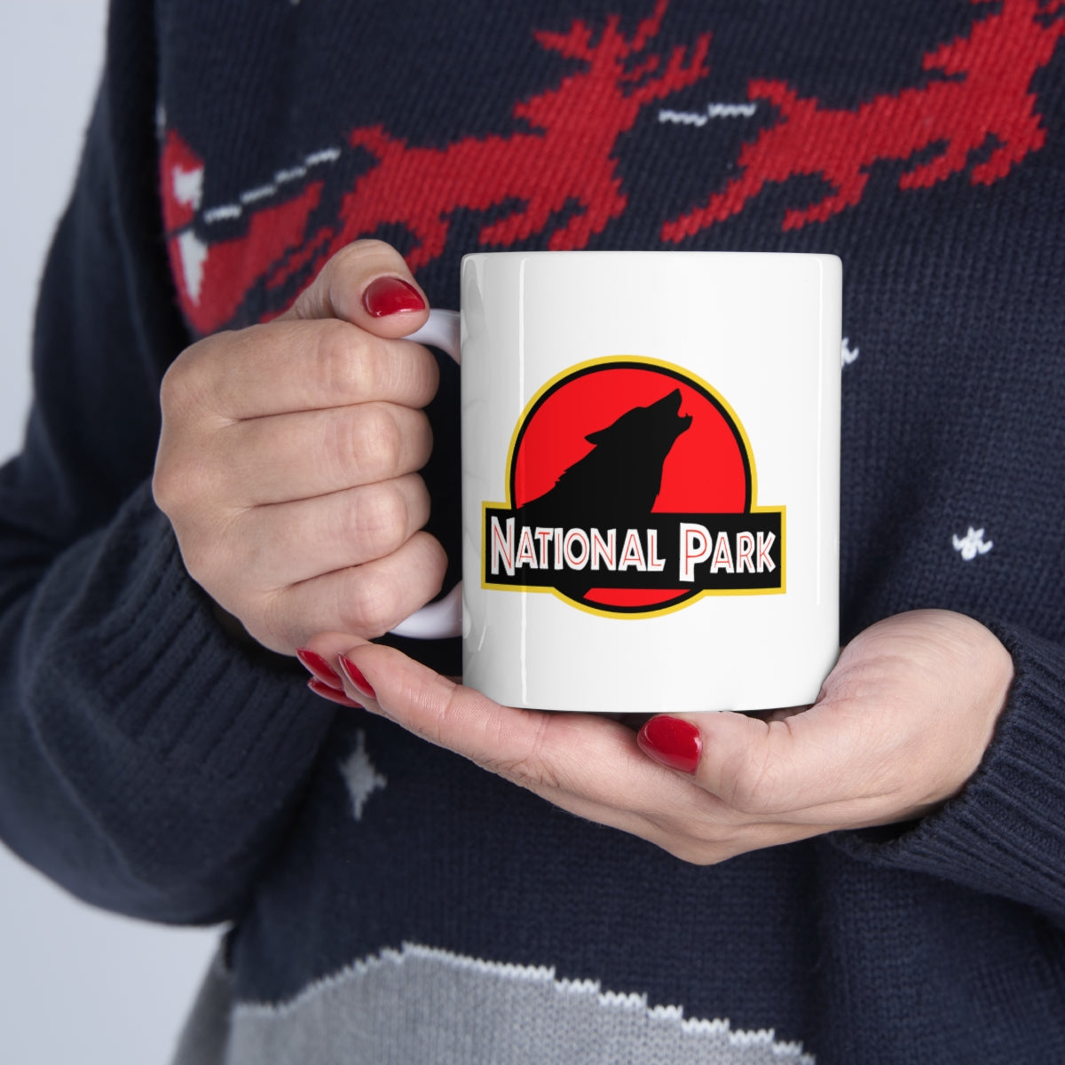 Wolf National Park Mug - Parody Logo National Parks Partnership