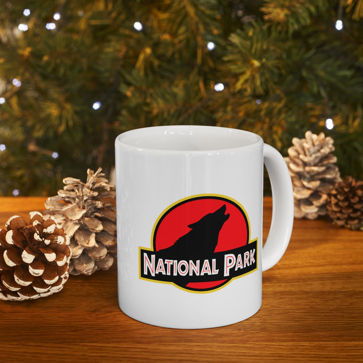 Wolf National Park Mug - Parody Logo National Parks Partnership