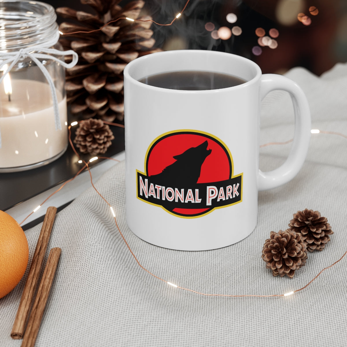 Wolf National Park Mug - Parody Logo National Parks Partnership