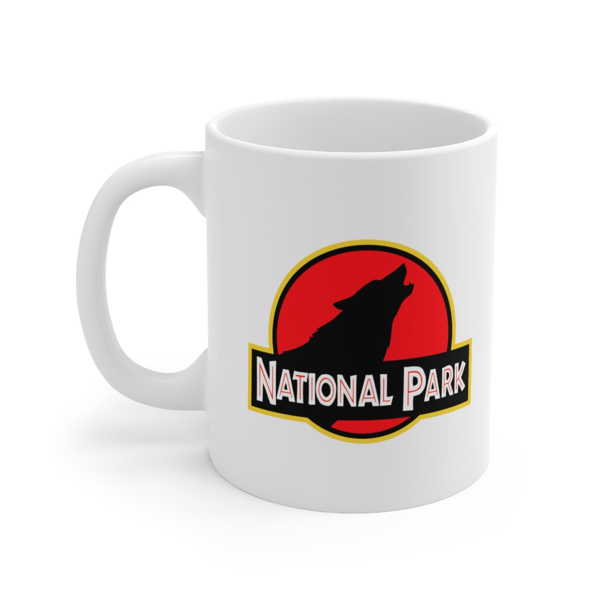 Wolf National Park Mug - Parody Logo National Parks Partnership