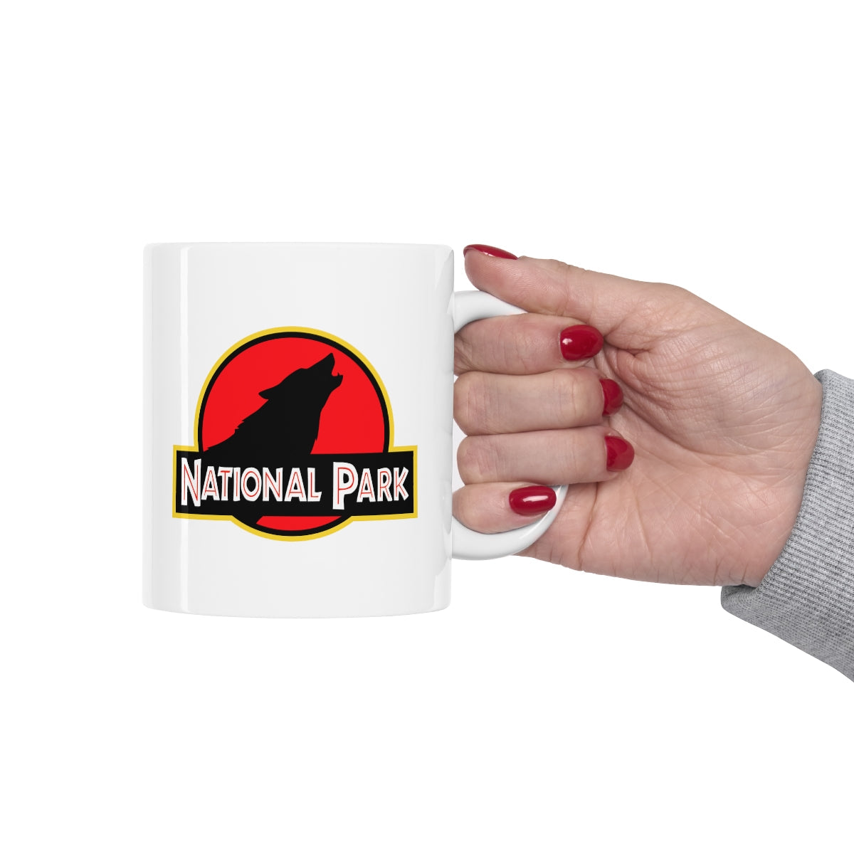 Wolf National Park Mug - Parody Logo National Parks Partnership