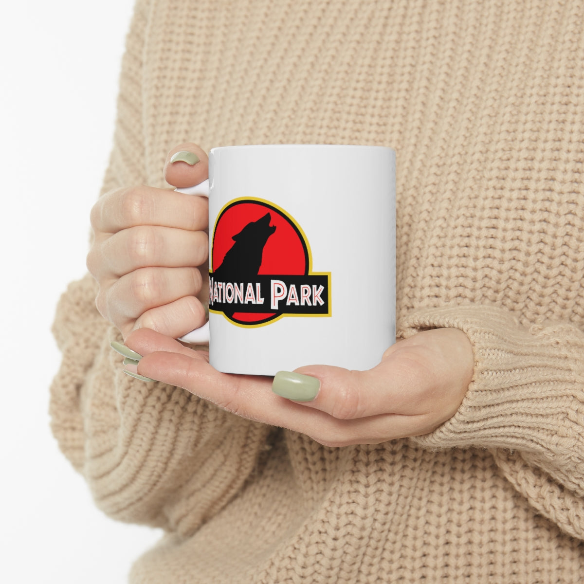 Wolf National Park Mug - Parody Logo National Parks Partnership