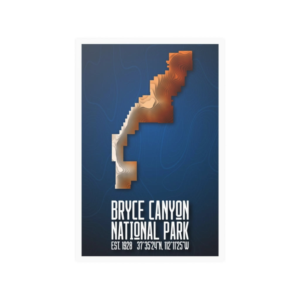 Bryce Canyon National Park Poster - Contours National Parks Partnership