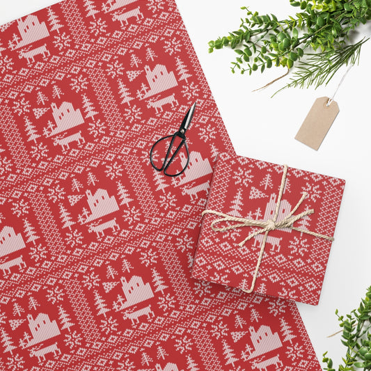 Acadia National Park Wrapping Paper - Fair Isle Design