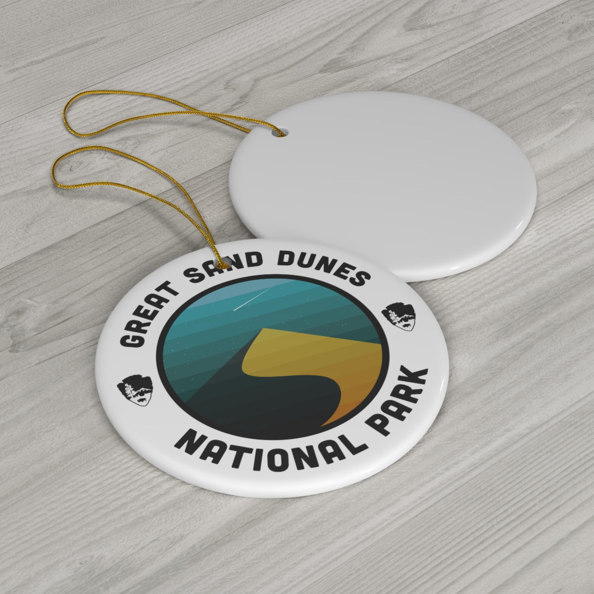 Great Sand Dunes National Park Ornament - Round Emblem Design