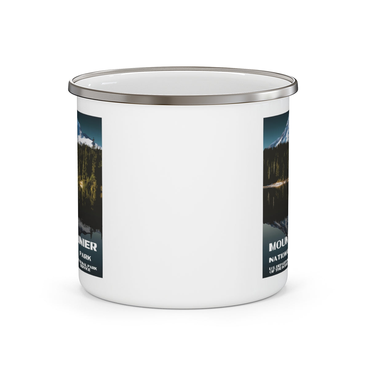 Mount Rainier National Park Enamel Camping Mug