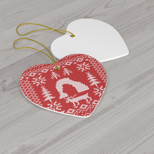 Arches National Park Ornament - Delicate Arch Fair Isle Pattern