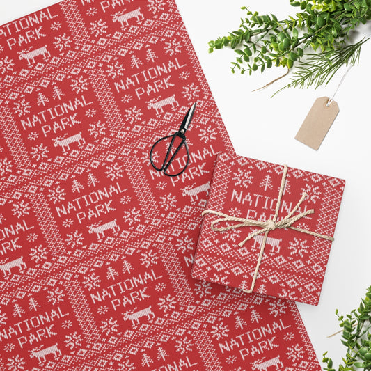 National Park Wrapping Paper - Fair Isle Design