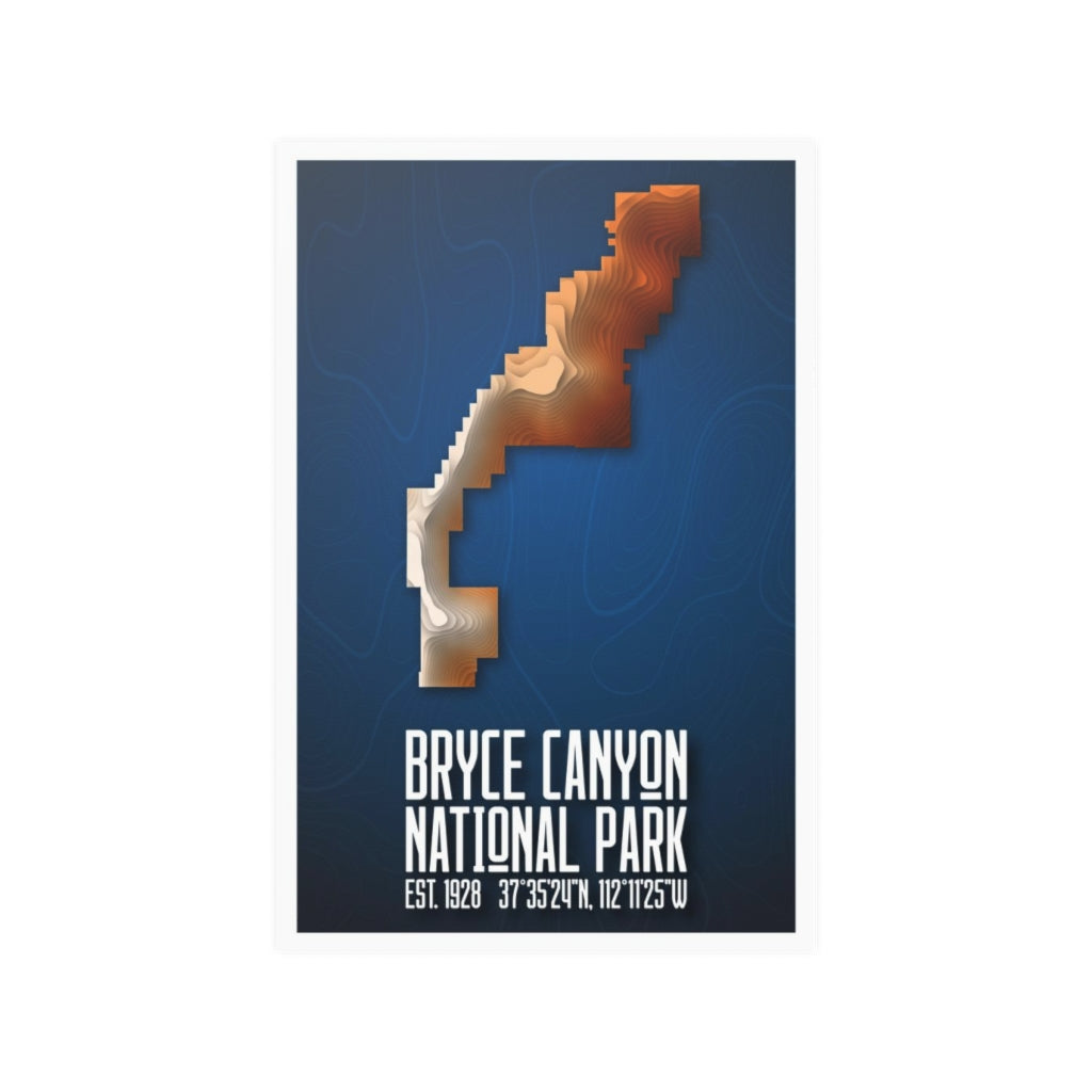 Bryce Canyon National Park Poster - Contours National Parks Partnership