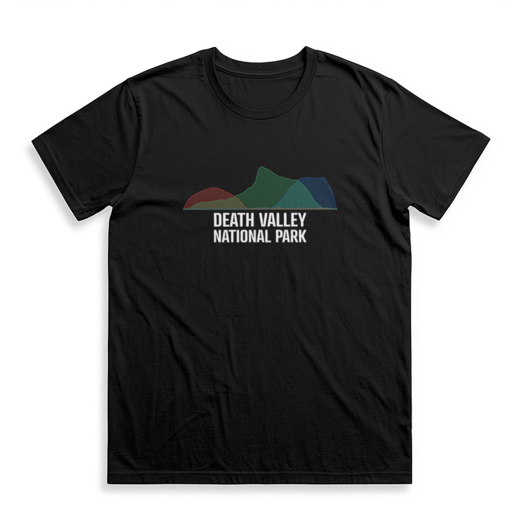 Death Valley National Park T-Shirt - Histogram Design in Black