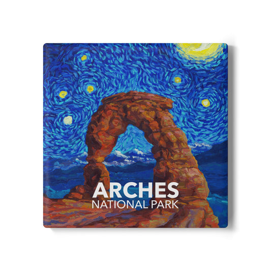 Arches National Park Coaster - The Starry Night