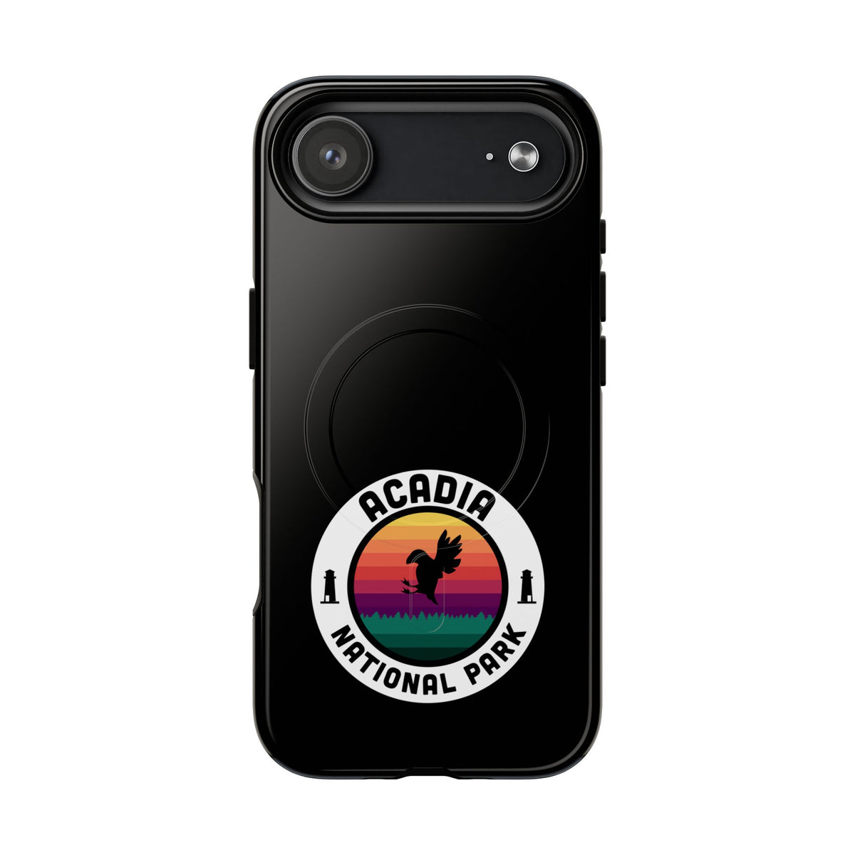 Acadia National Park iPhone Case with MagSafe - Round Emblem Design