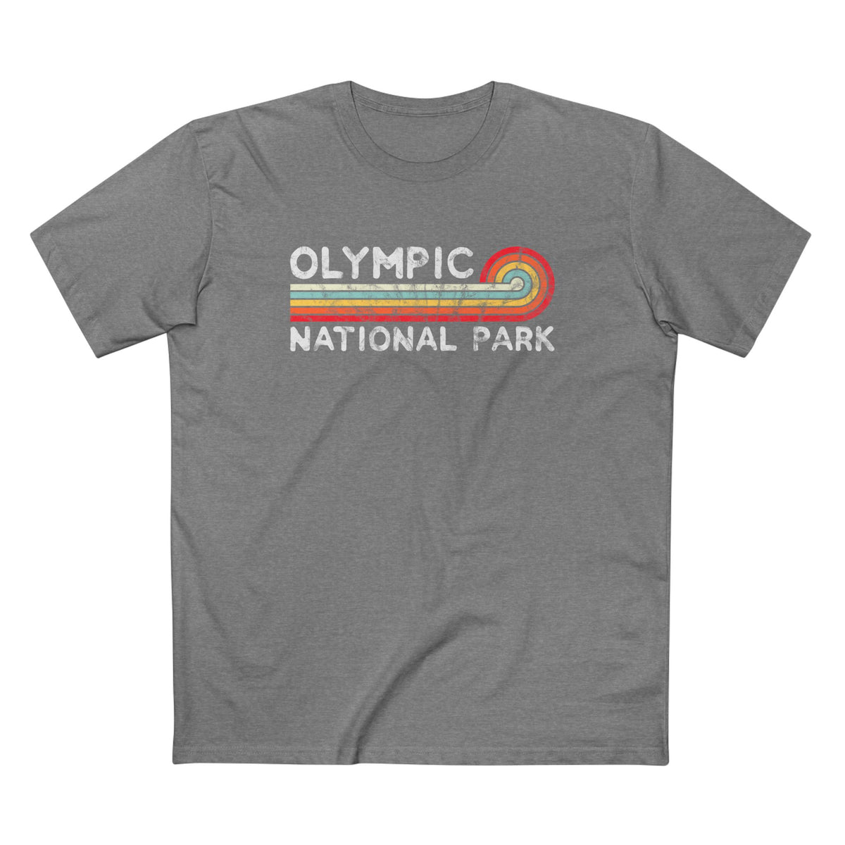 Olympic National Park T-Shirt - Vintage Stretched Sunrise in Athletic Heather