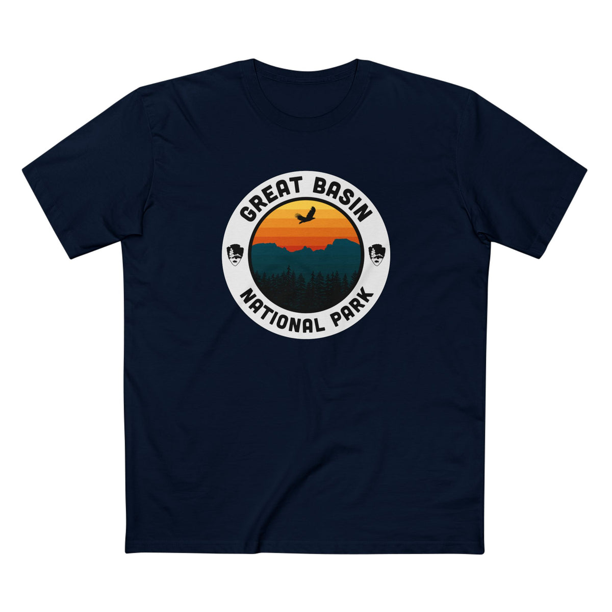 Great Basin National Park T-Shirt - Round Badge Design in Navy