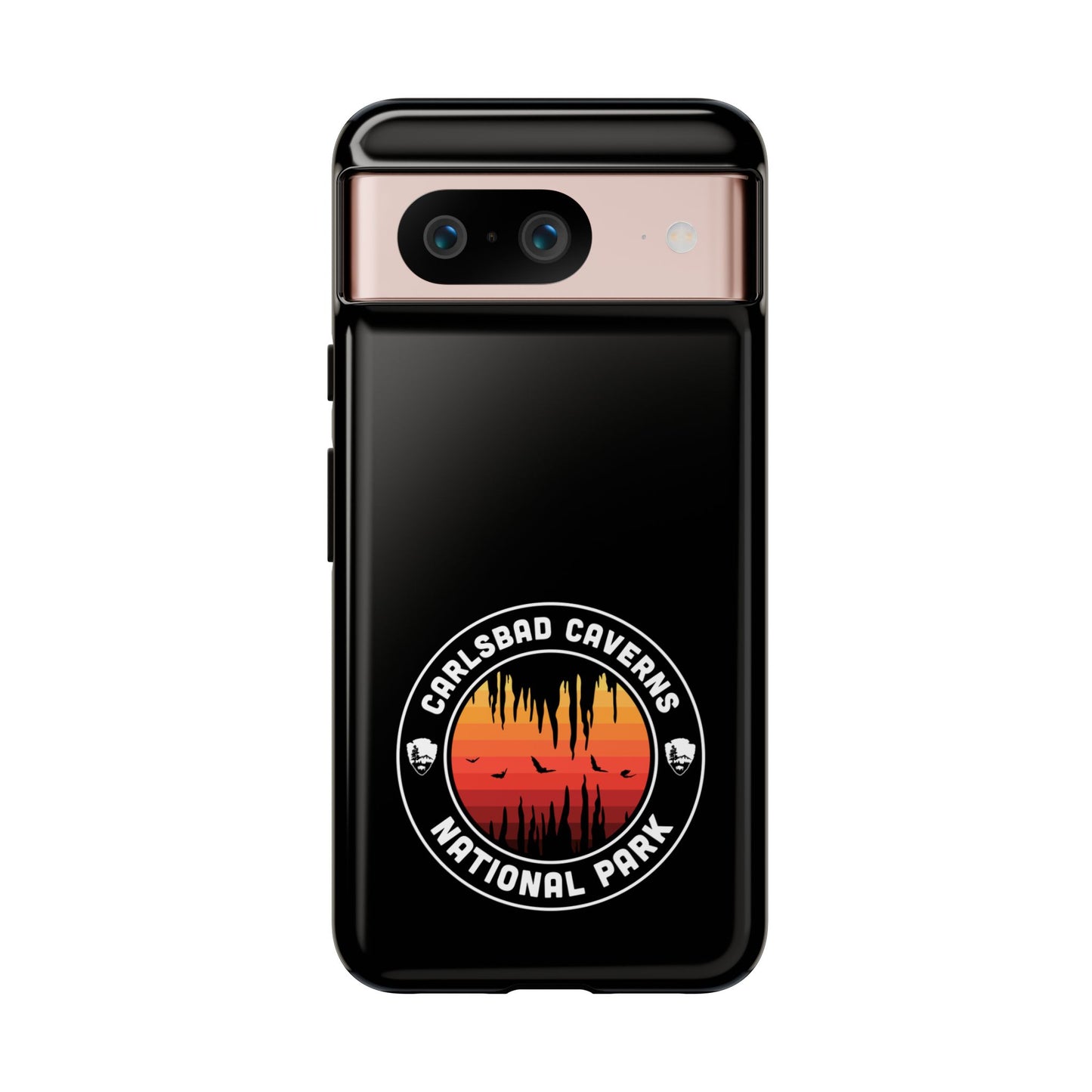 Carlsbad Caverns National Park Phone Case - Orange Round Emblem Design