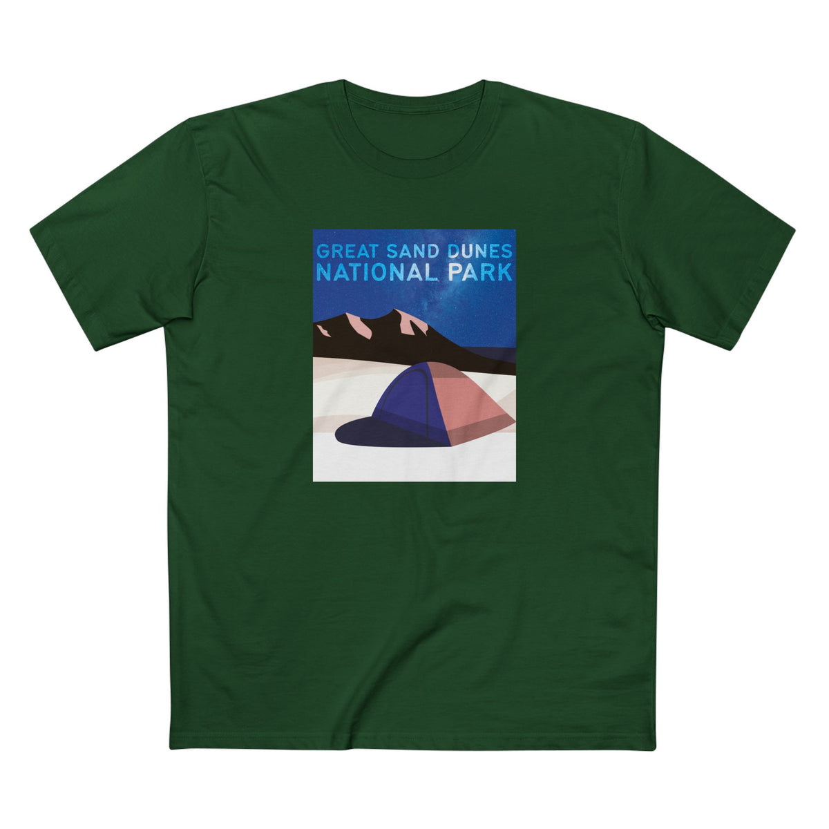 Great Sand Dunes National Park T-Shirt - Poster in Forest Green