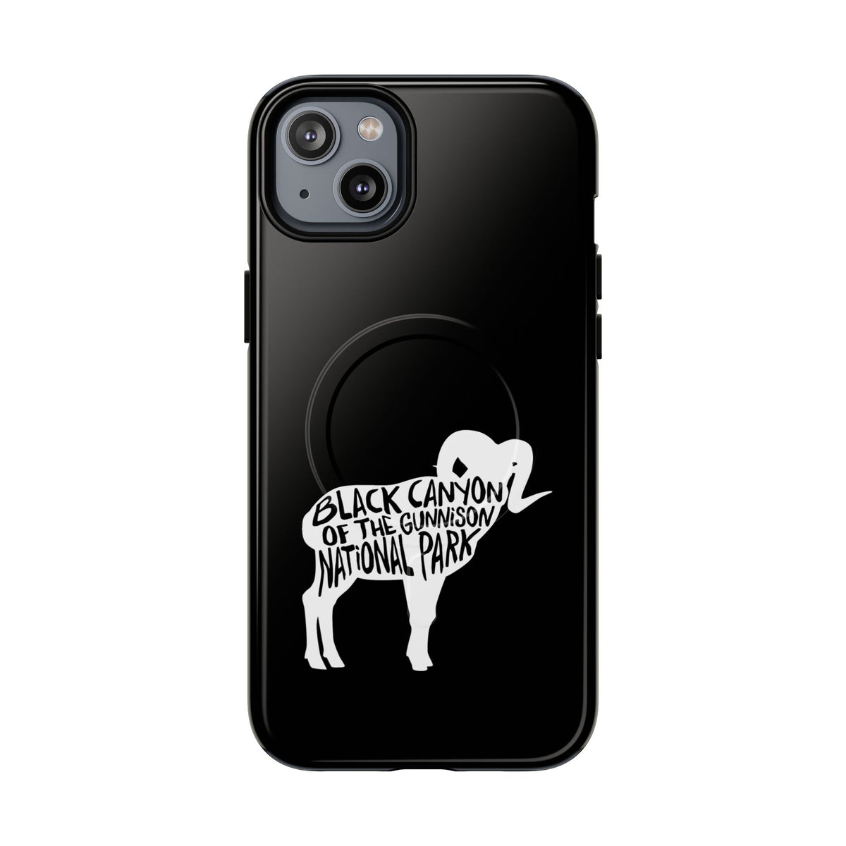 Black Canyon of the Gunnison National Park iPhone Case with MagSafe - Bighorn Sheep Design