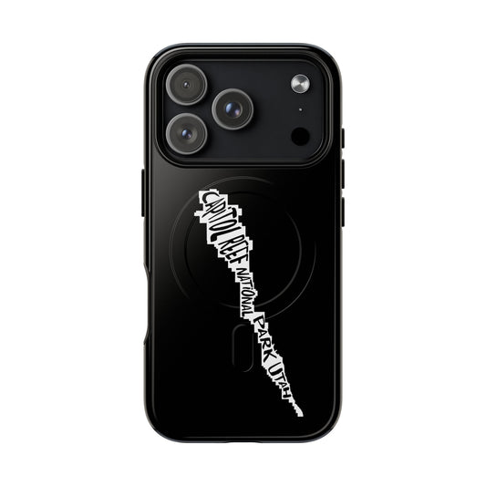 Capitol Reef National Park iPhone case with MagSafe featuring map artwork.