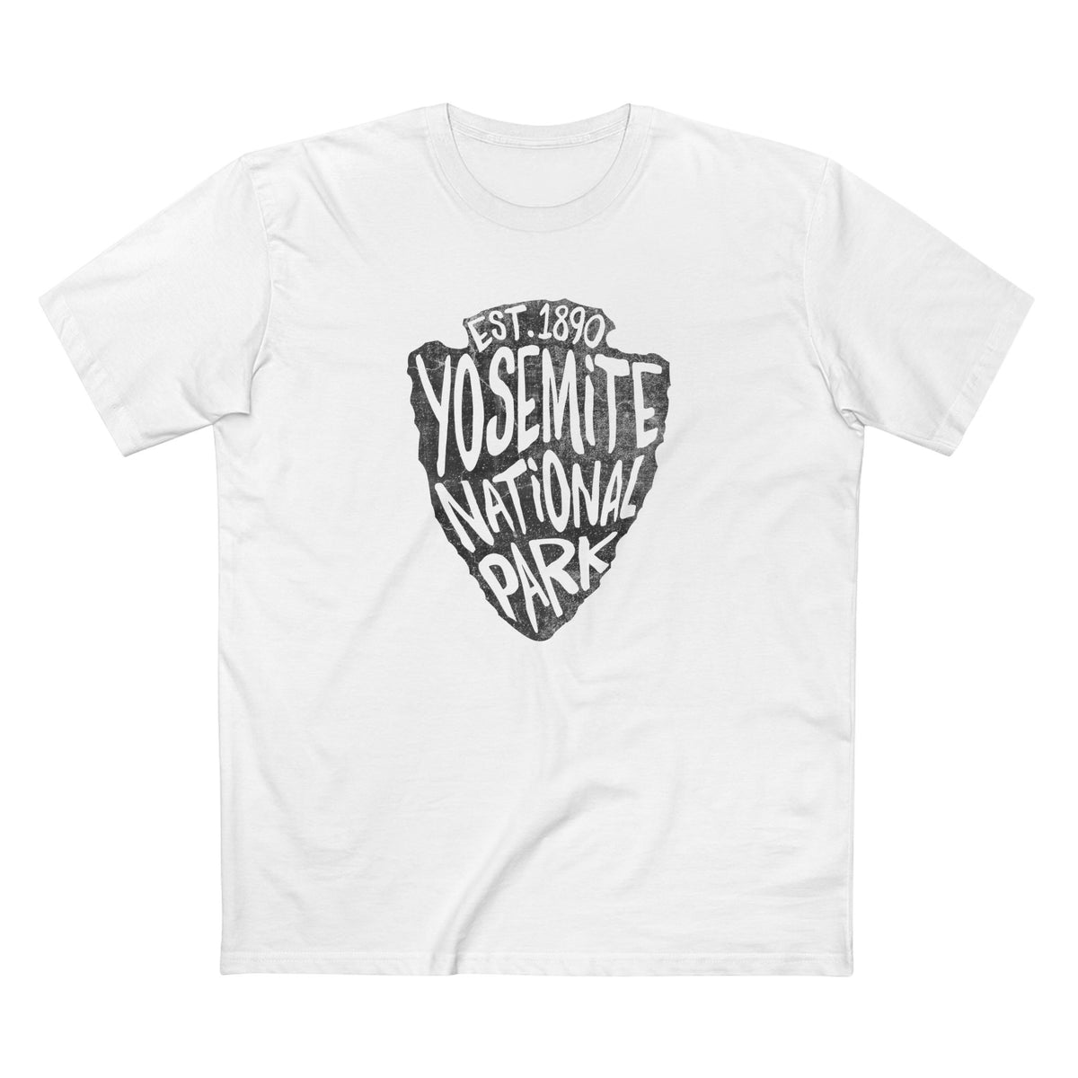 Yosemite National Park T-Shirt - Arrowhead Design in White