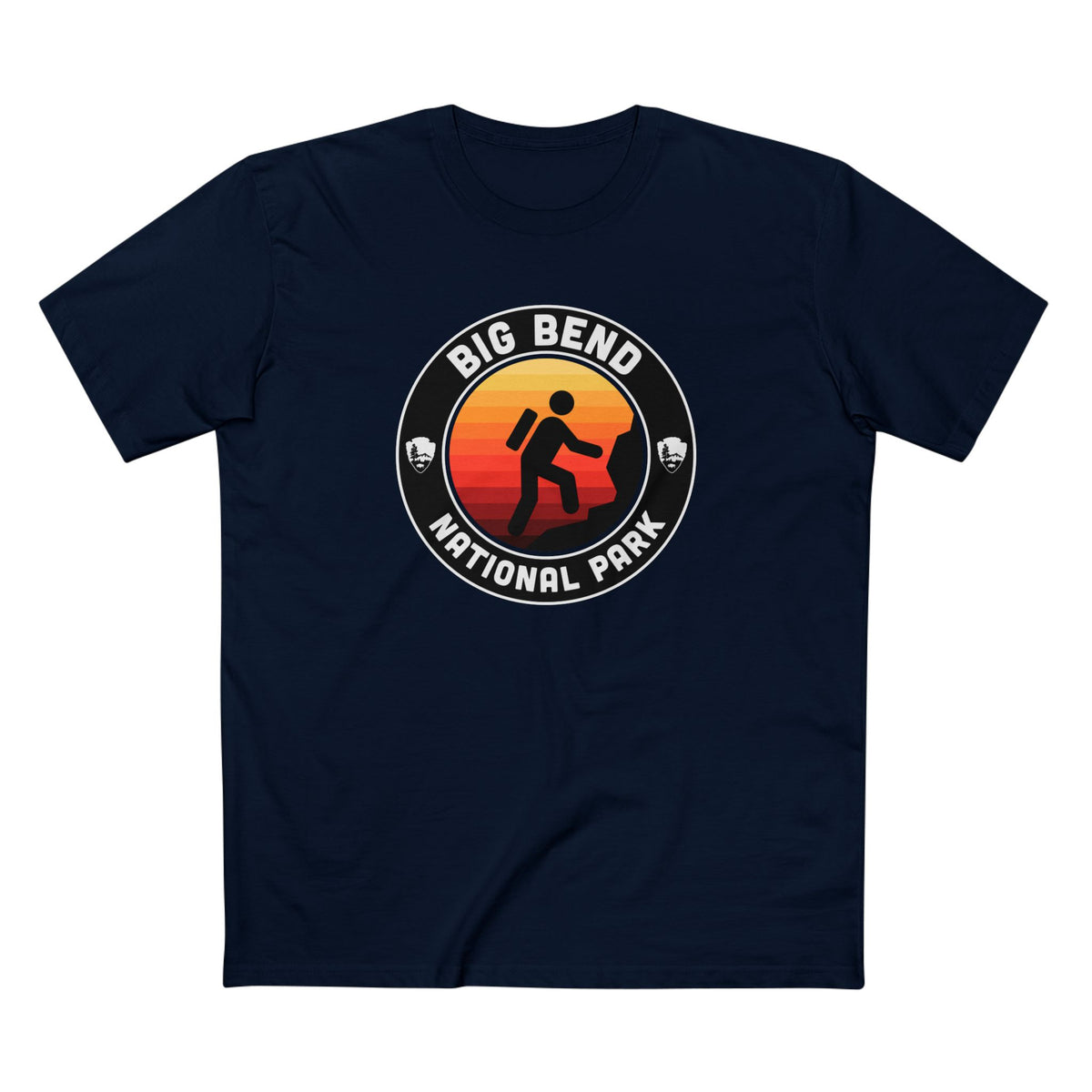Big Bend National Park - Round Badge Design in Navy