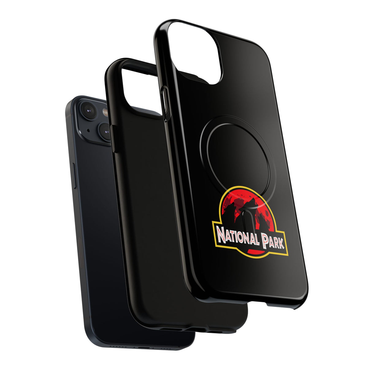 3 Wolf National Park iPhone Case with MagSafe - Parody Logo