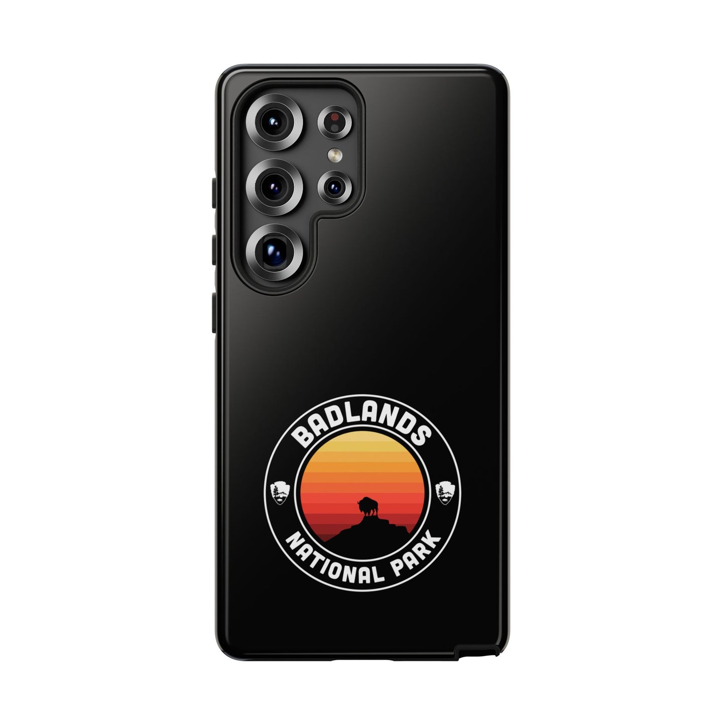 Badlands National Park Phone Case - Round Emblem Design