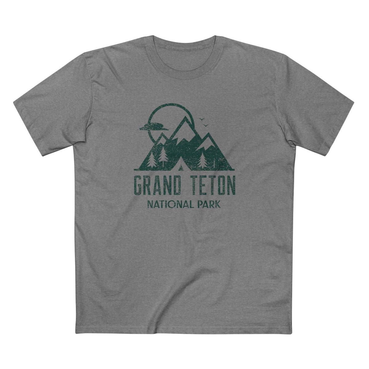 Grand Teton National Park T-Shirt Stamp in Athletic Heather