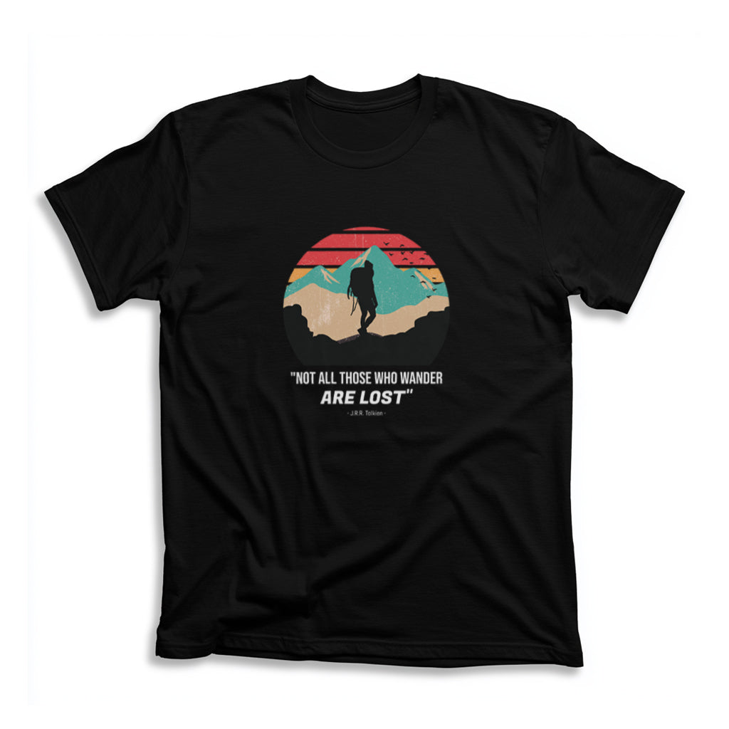 Not All Those Who Wander Are Lost T-Shirt in Black