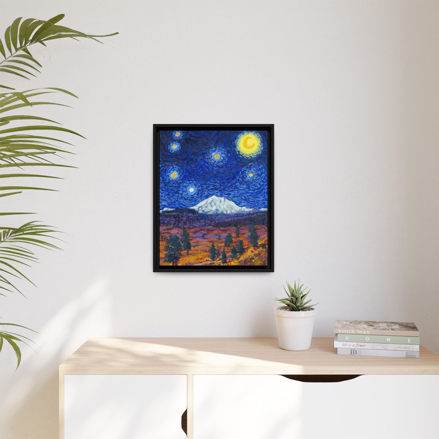 Lassen Volcanic National Park Framed Canvas - The Starry Night