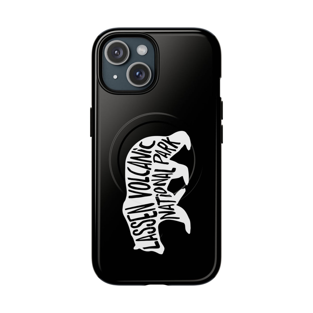 Lassen Volcanic National Park iPhone Case with MagSafe - Black Bear Design