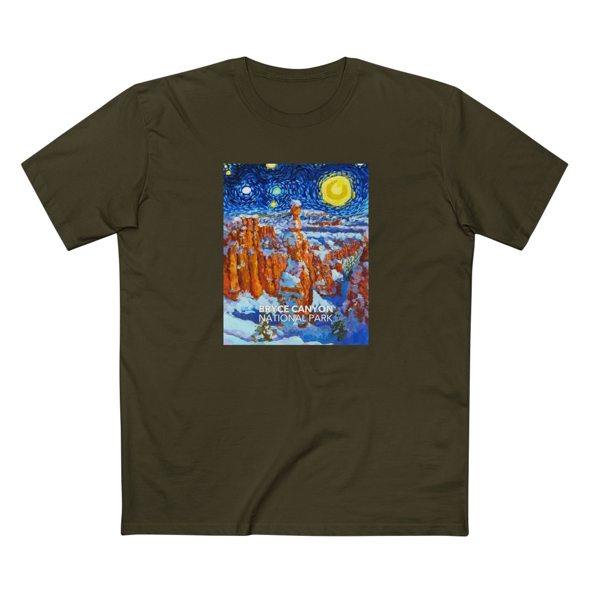 Bryce Canyon National Park T-Shirt - The Starry Night in Army